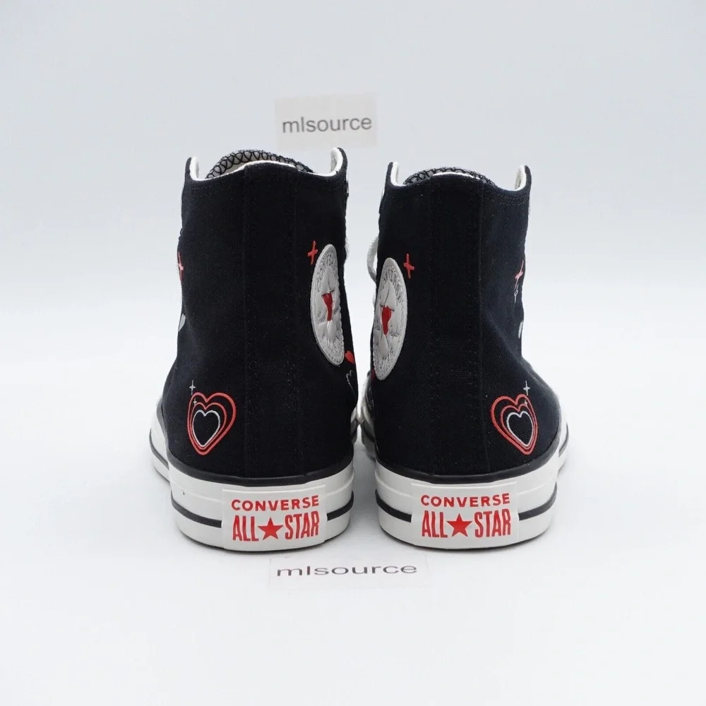 NEW Converse Chuck Taylor All Star High Top Hearts Sneakers A09116C - Picture 6 of 9